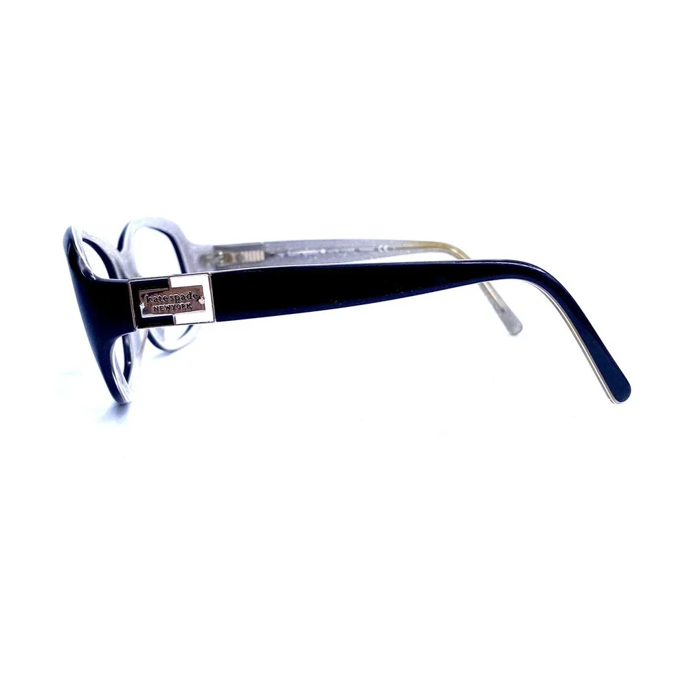 Kate Spade NY Black Clear Glitter Oval Eyeglasses Annika/S JBHP RA 56 15 130